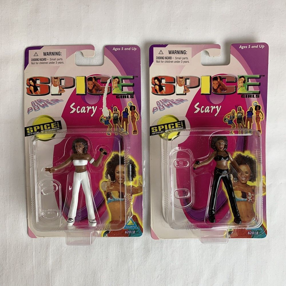 Spice Girls 3" Figures Lot of (2) by Toymax, 1998, Scary Different Outfits NIB